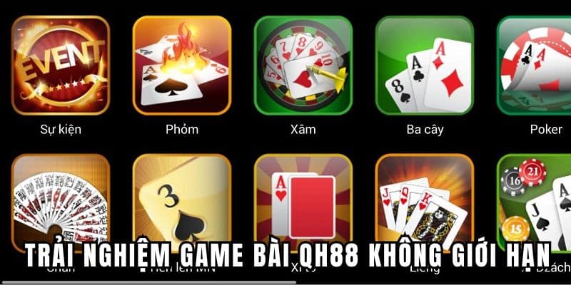 Trải nghiệm game bài QH88 không giới hạn